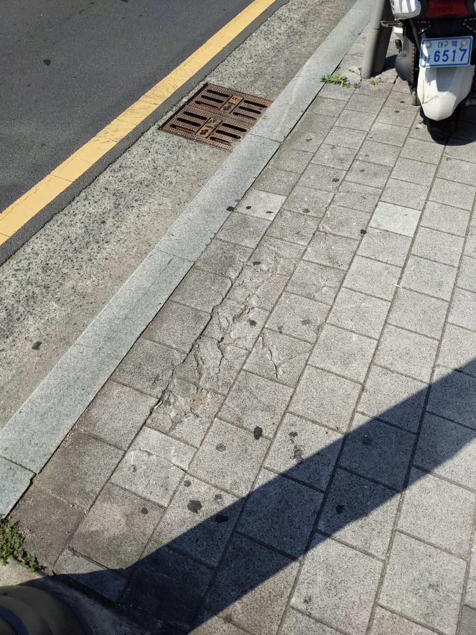 보도블록 균열
