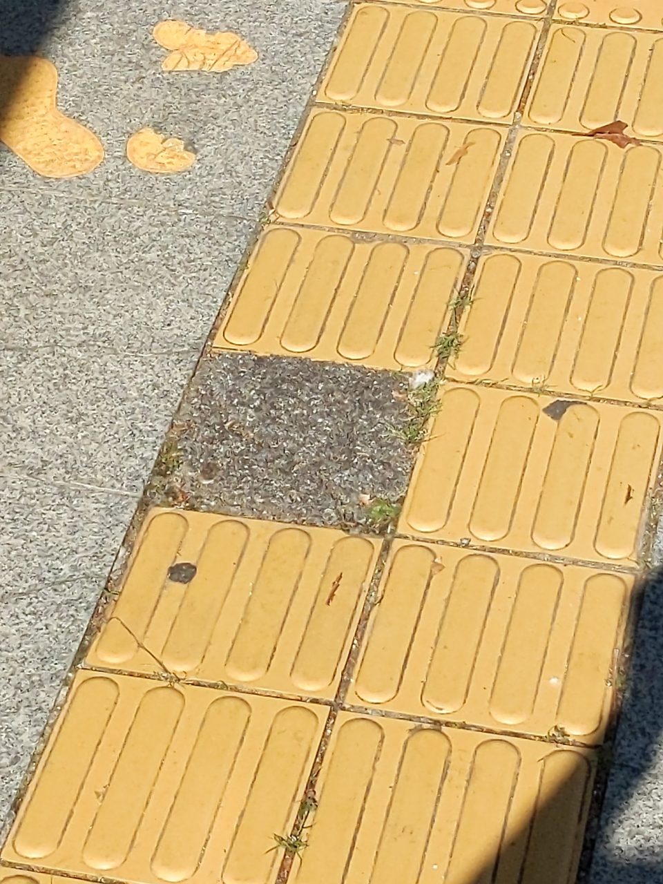 보도블록 구조물 파손