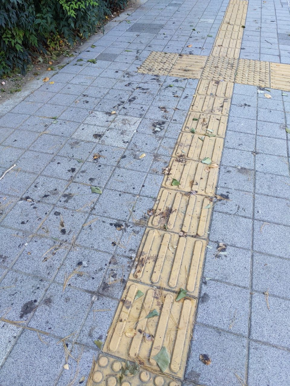 보도블록 구조물 파손