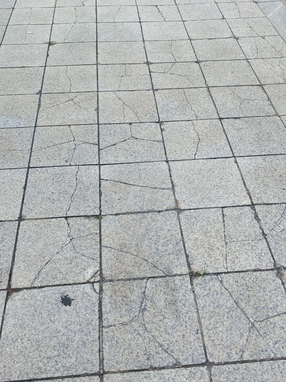 보도블록 균열