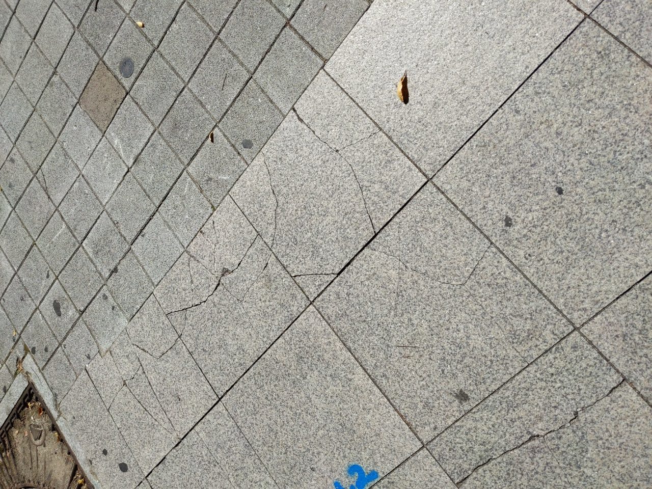 보도블록 균열