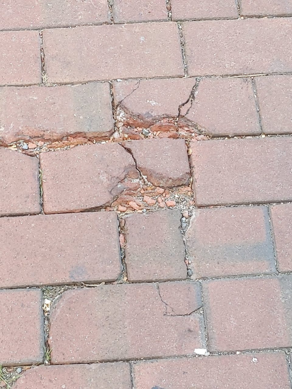 보도블록 균열
