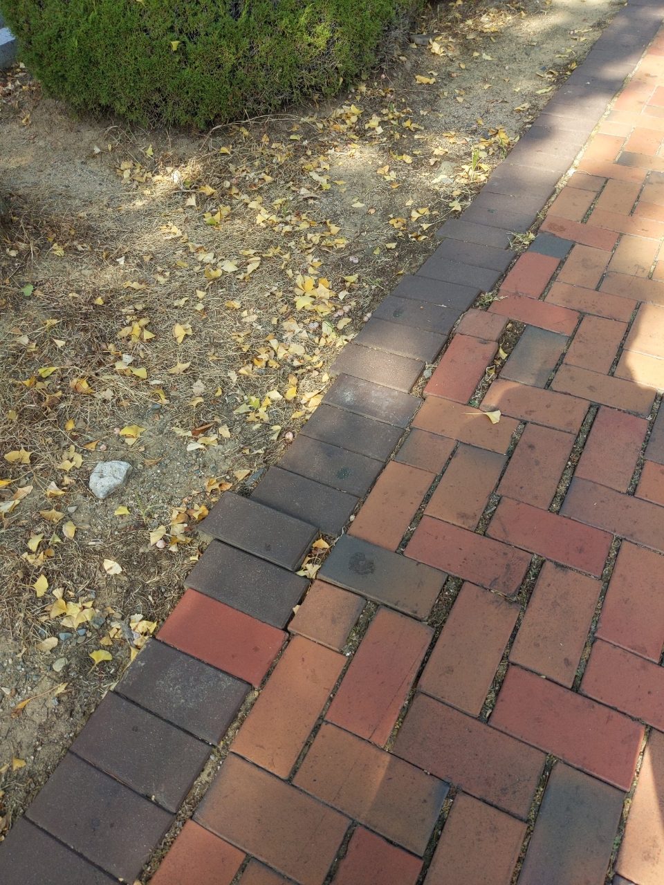 보도블록 구조물 파손