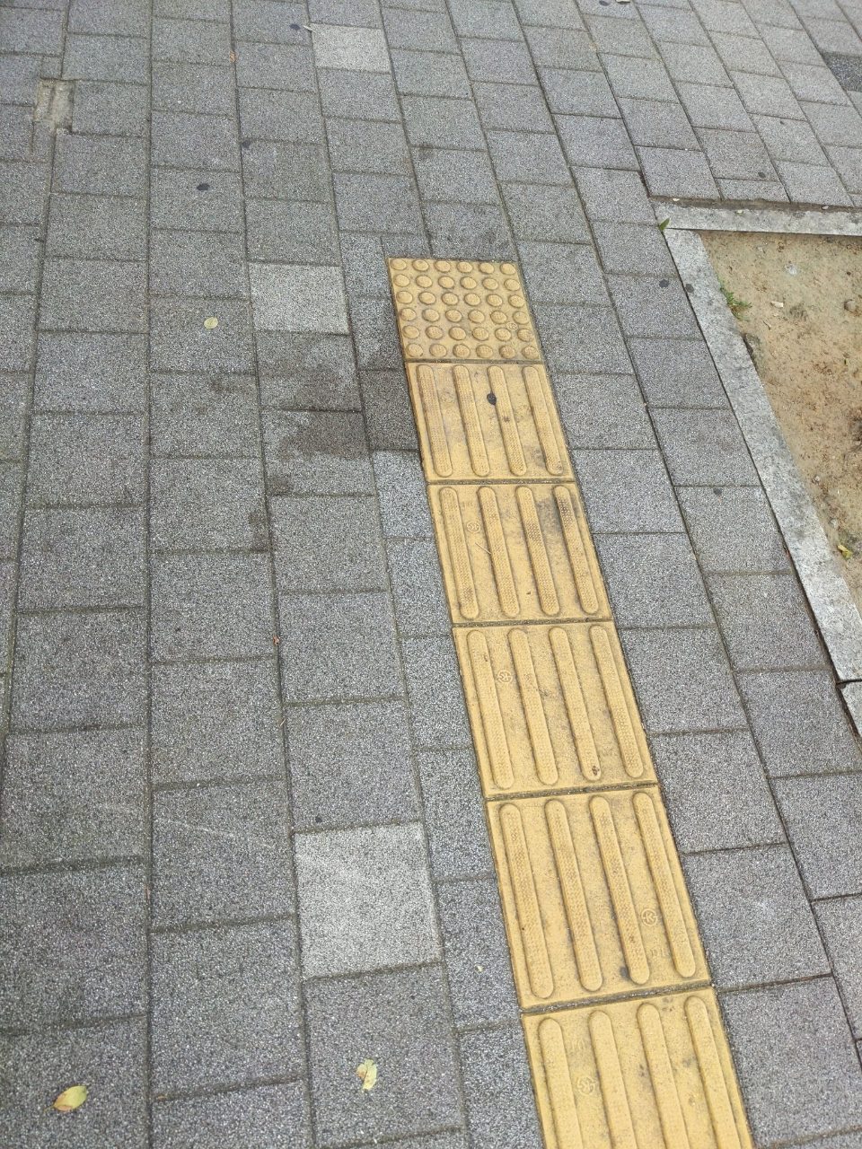 보도블록 이상 없음