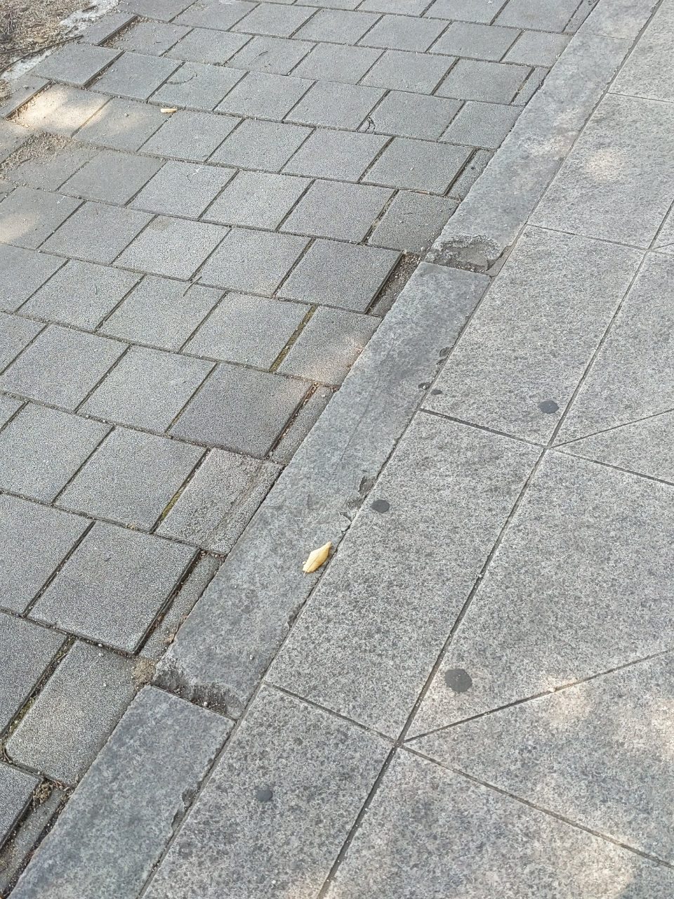 보도블록 구조물 파손