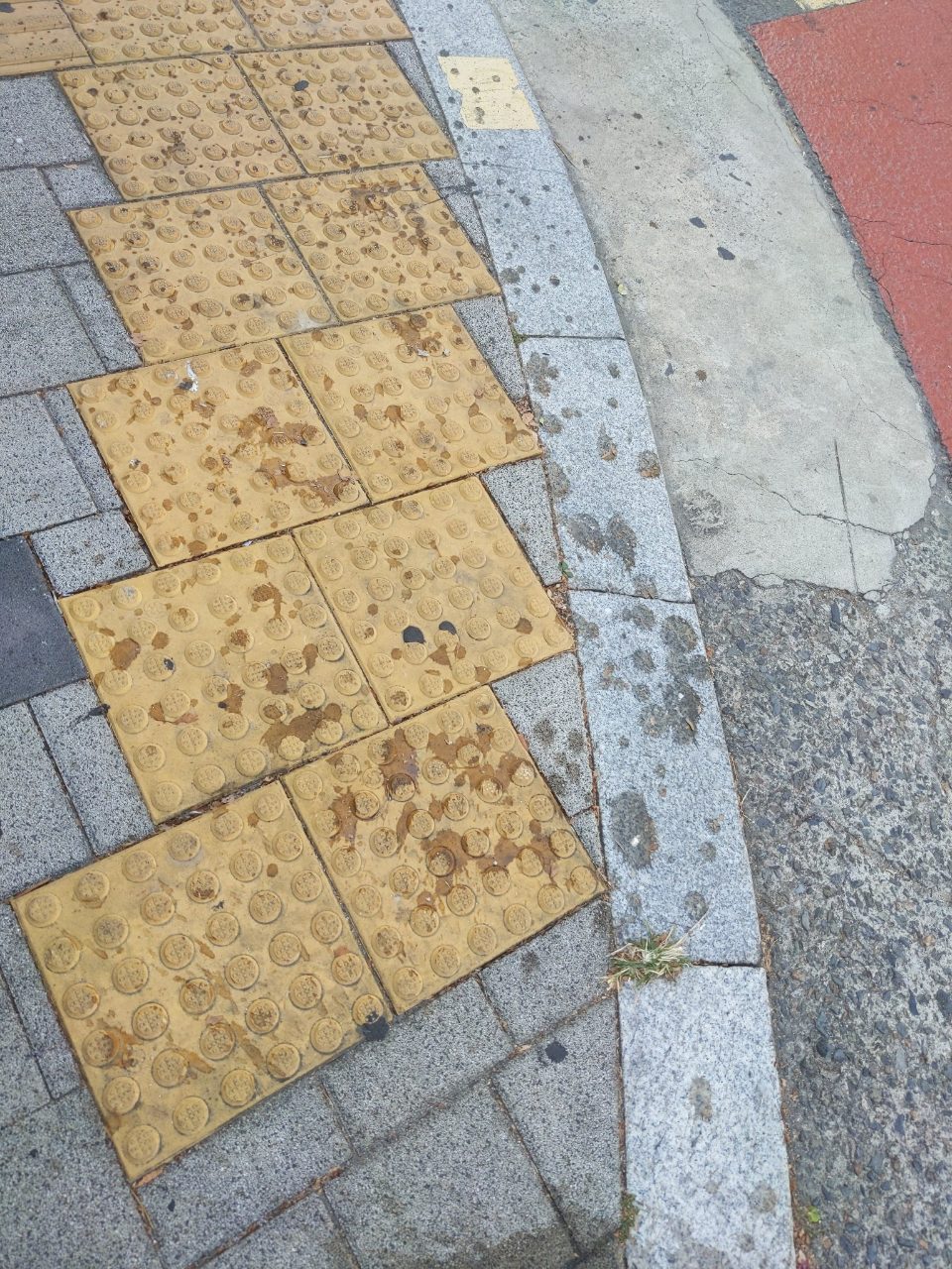 보도블록 이상 없음