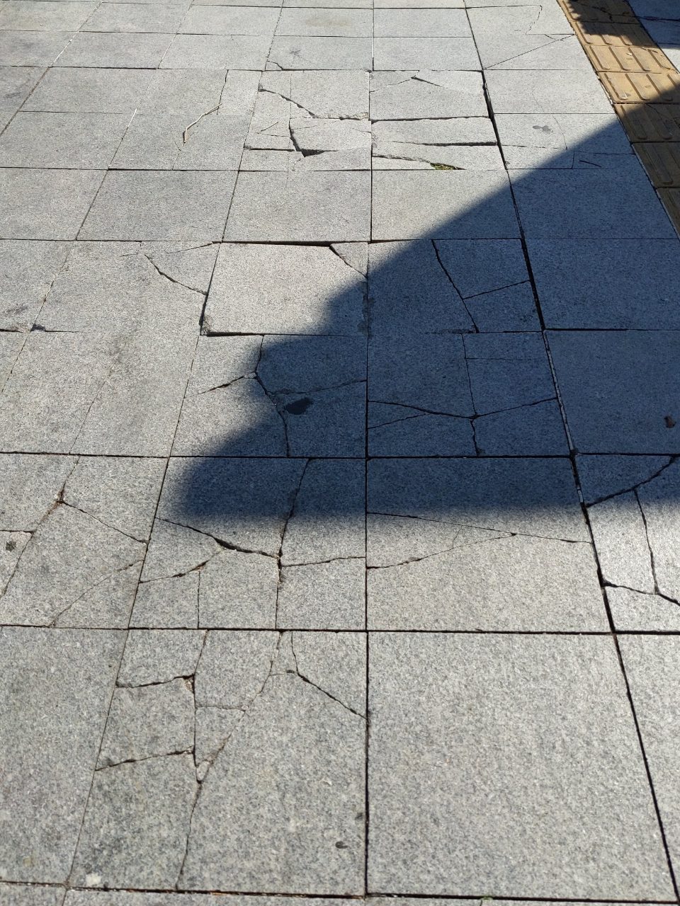 보도블록 균열