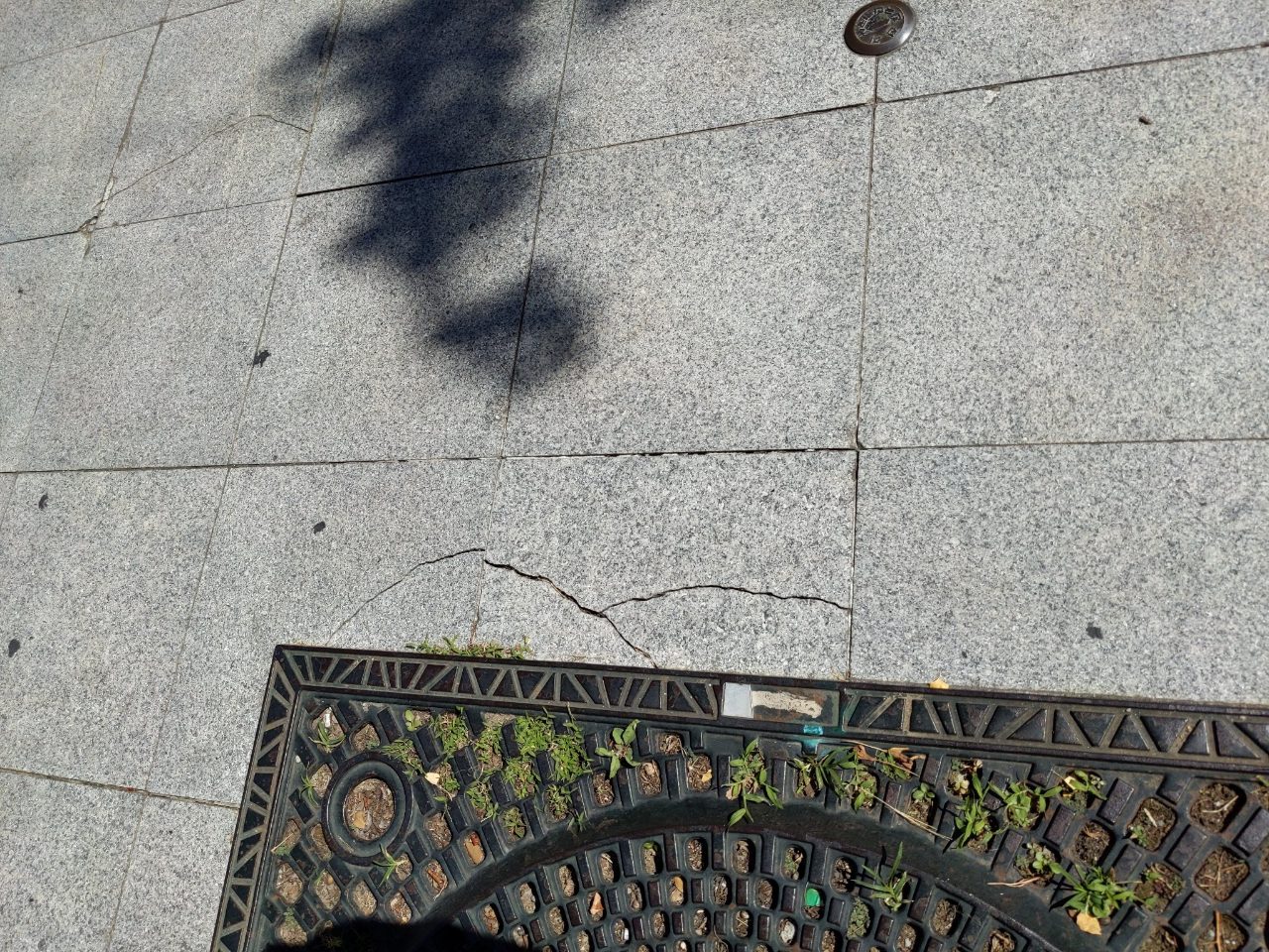 보도블록 균열
