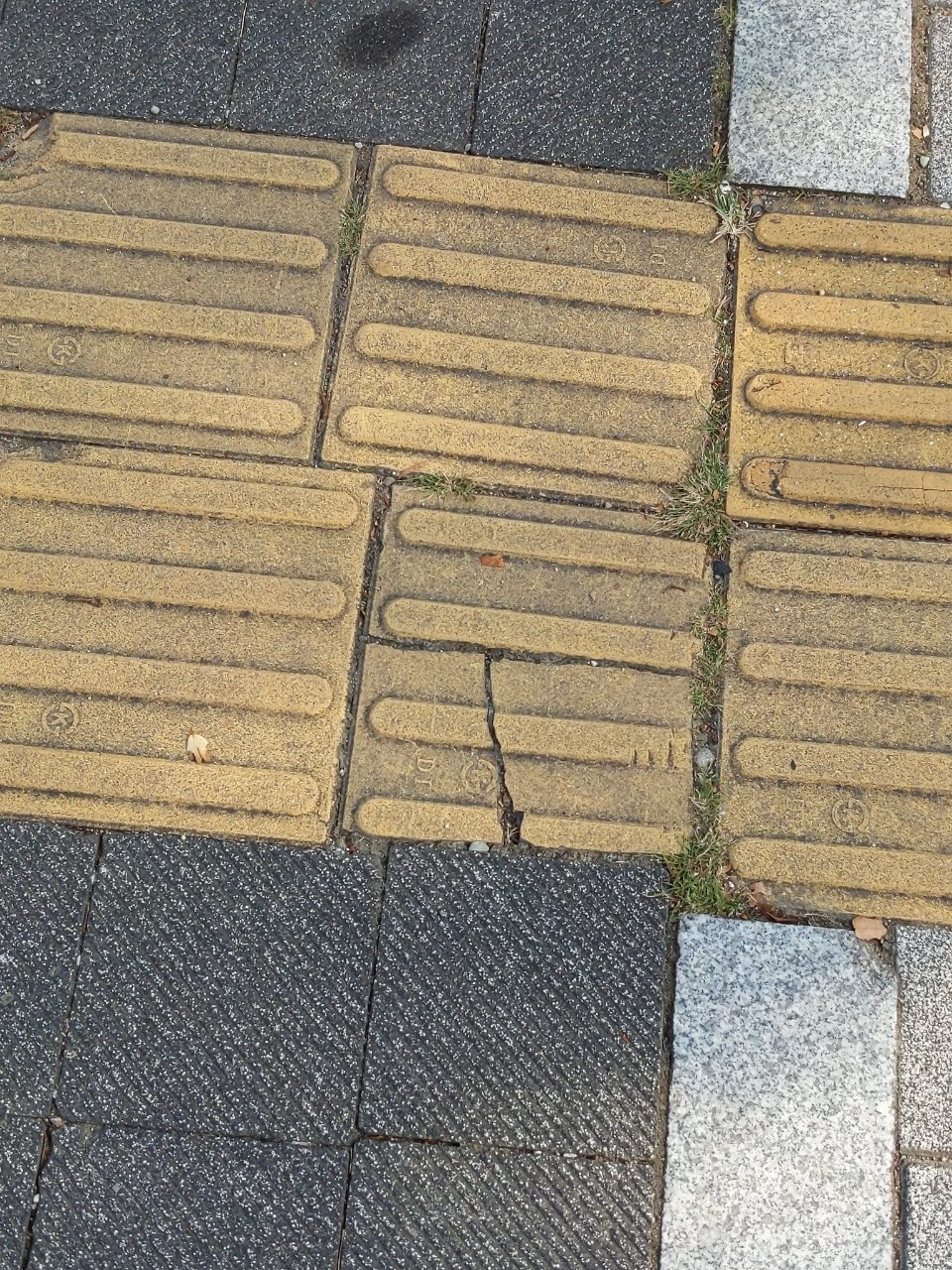 보도블록 균열