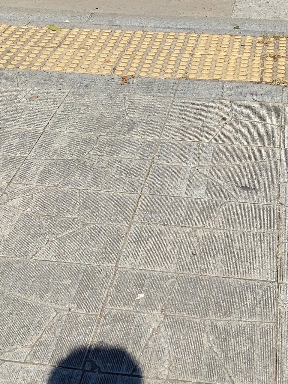 보도블록 균열