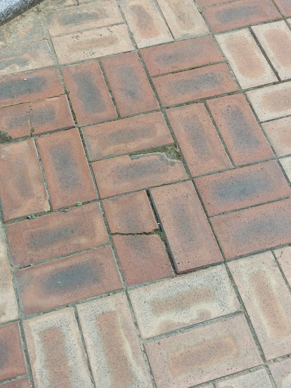 보도블록 균열