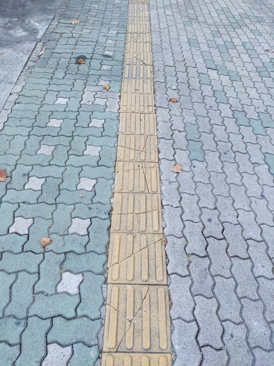 보도블록 균열
